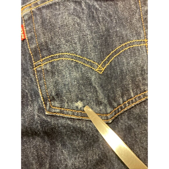 Levi’s 501 Men’s Button Fly Straight Leg Dark Wash Jeans 34x31 Actual - Picture 12 of 15